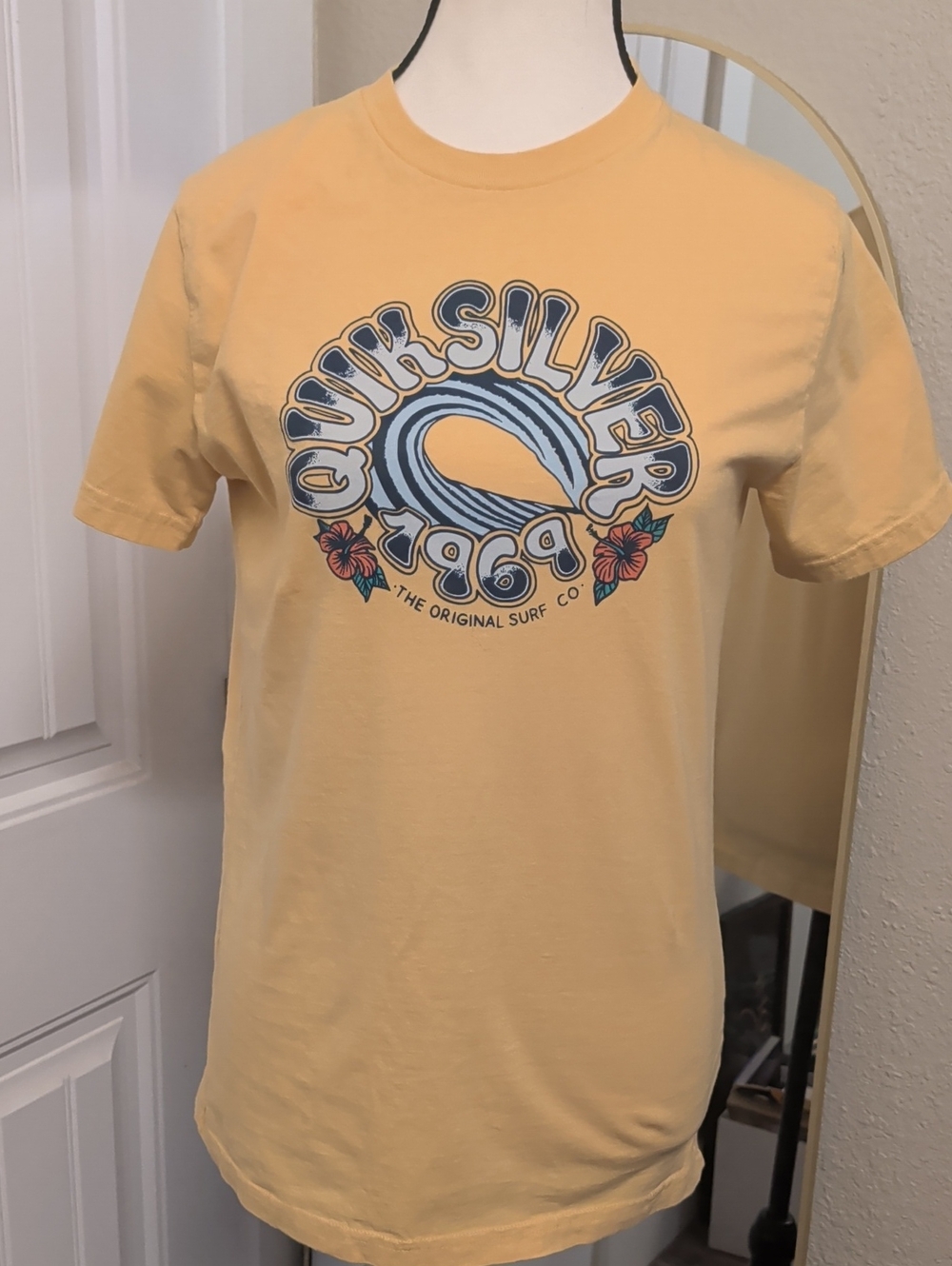 Quiksilver Yellow Surf Wave Graphic Tee